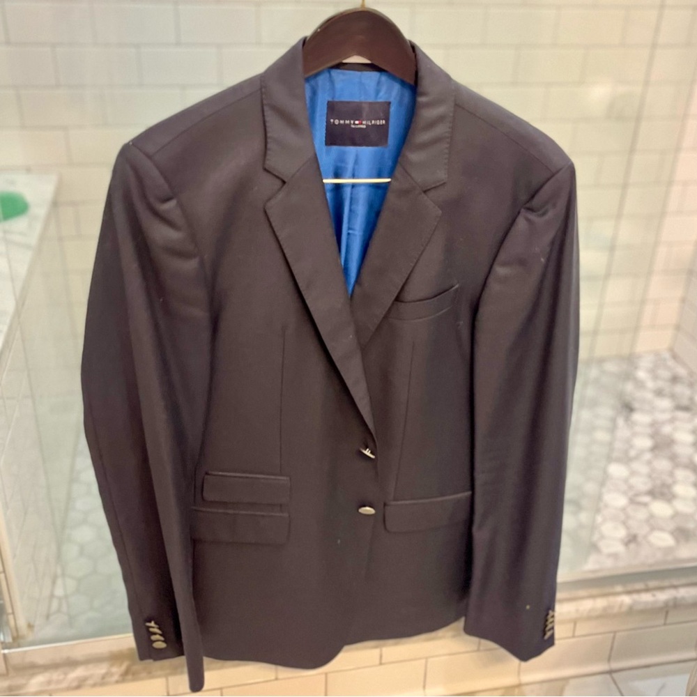 Tommy Hilfiger Dark Navy Suit Jacket Blazer Mens Size 50